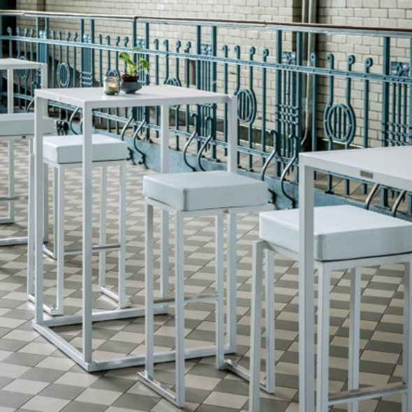 Cube White Bar Stool Cube White Bar Stool