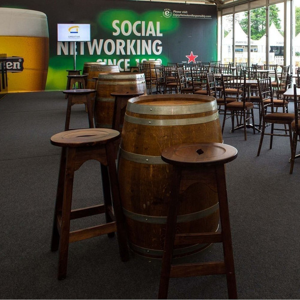 Wooden Barrel Pod Table