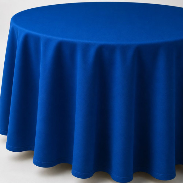 Blue Round Tablecloth 120in