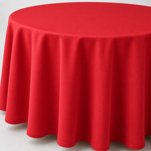 Red Round Tablecloth 90in