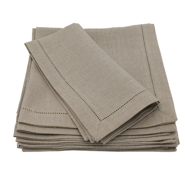 Grey Hemstitched Signature Napkin