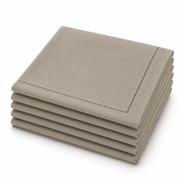 Grey Hemstitched Signature Napkin