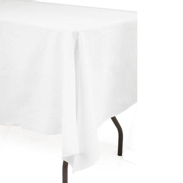 Linen Tablecloth White Ivy Leaf 72in x 144in