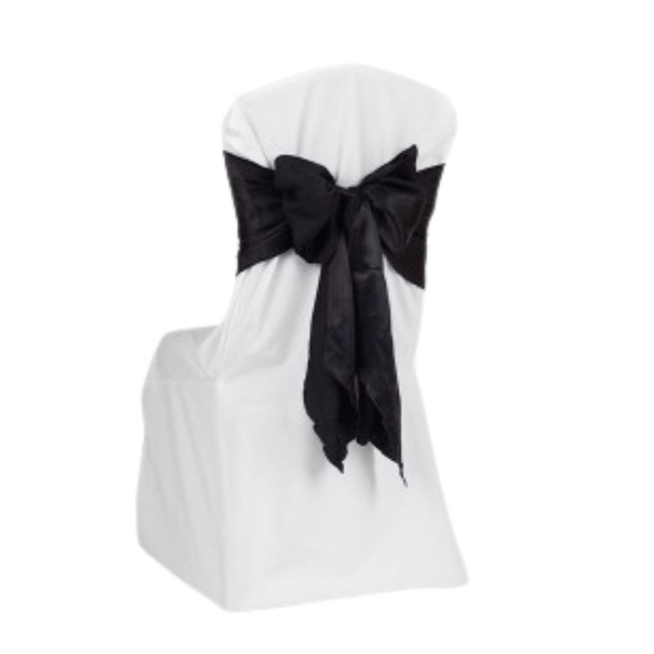 Satin Chair Tie / Table Runner Black