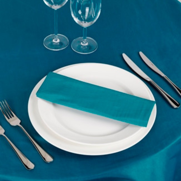 Silk Taffeta Napkin Teal 20in x 20in