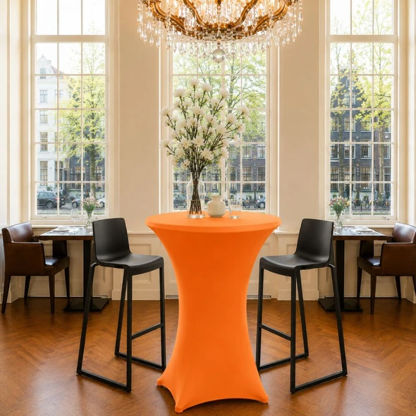 Spandex Orange Pod Table Cover