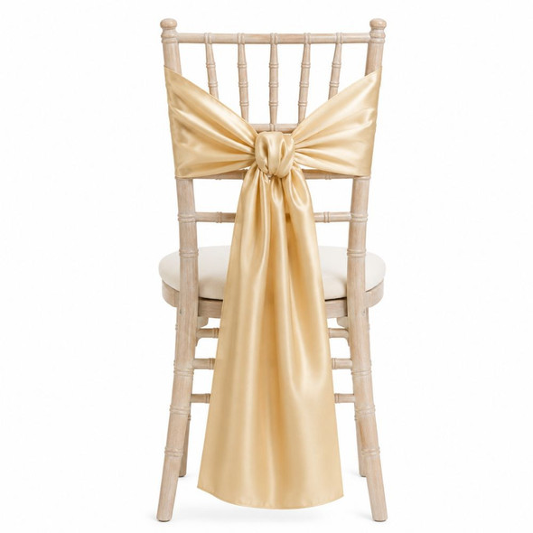 Satin Chair Tie Tie (Wide) - Gold
