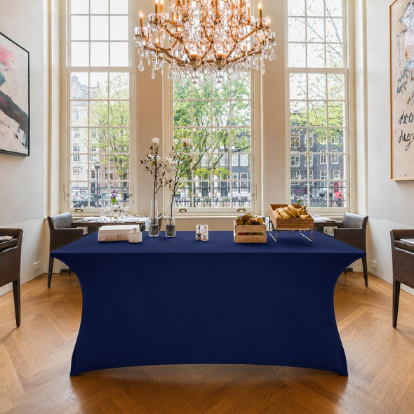 Spandex for 6ft Trestle Table Navy