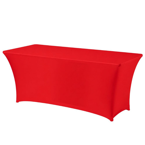 Spandex for 6ft Trestle Table Red