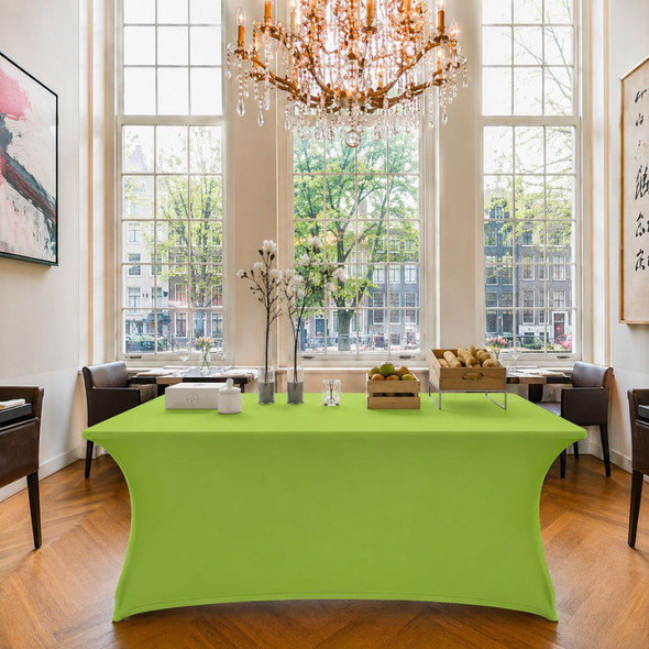 Spandex for 6ft Trestle Table Apple Green