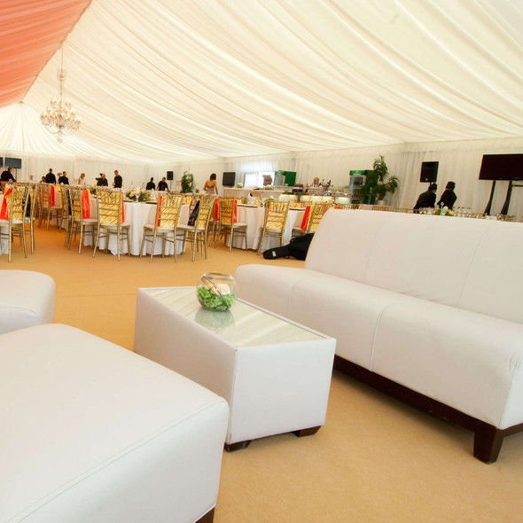 Club 3 Seater Sofa White