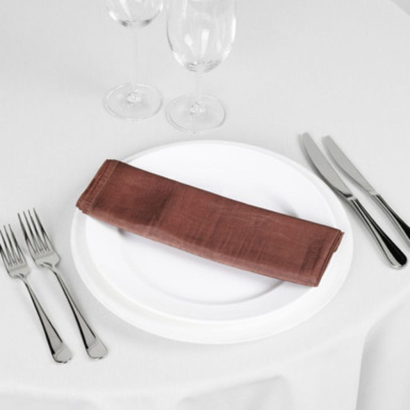 Silk Taffeta Napkin Cappuccino 20in x 20in