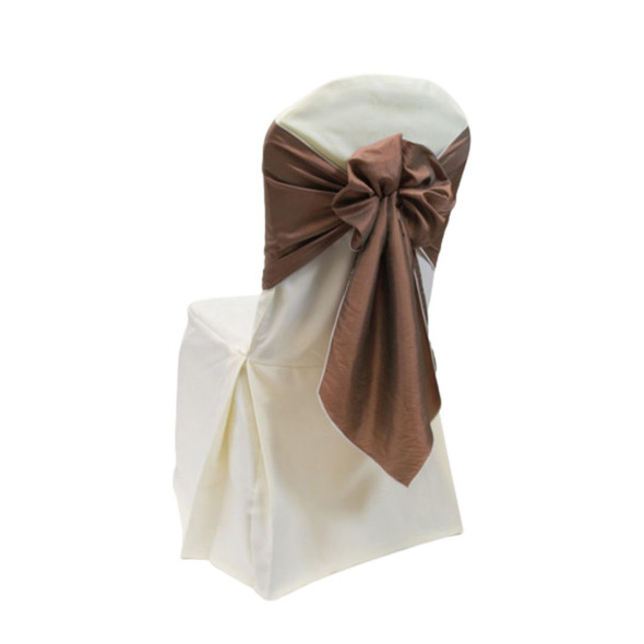 Silk Taffeta Chair Tie / Table Runner Cappuccino