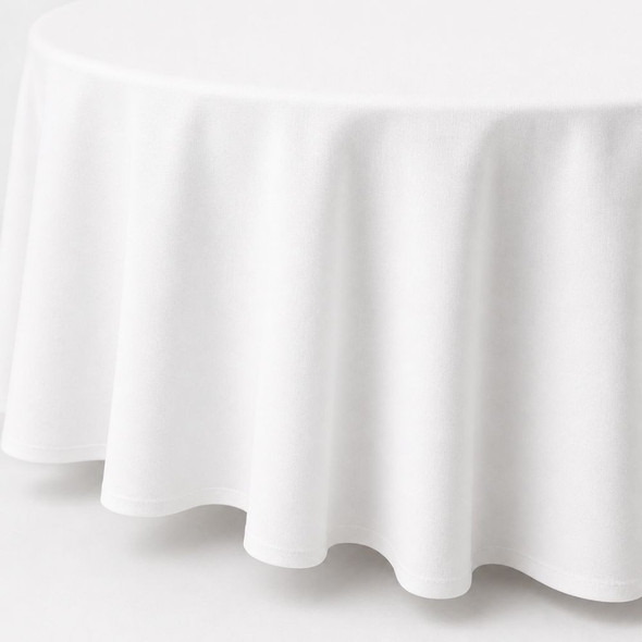 Linen Tablecloth White Round 118in