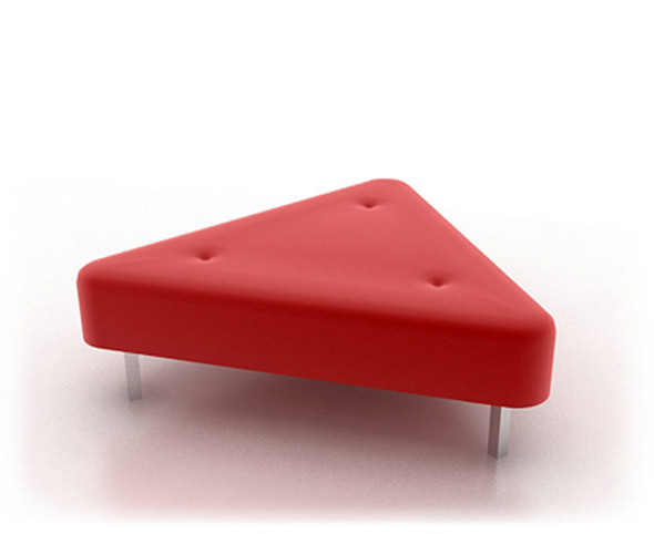 Triangle Ottoman Red Triangle Ottoman Red