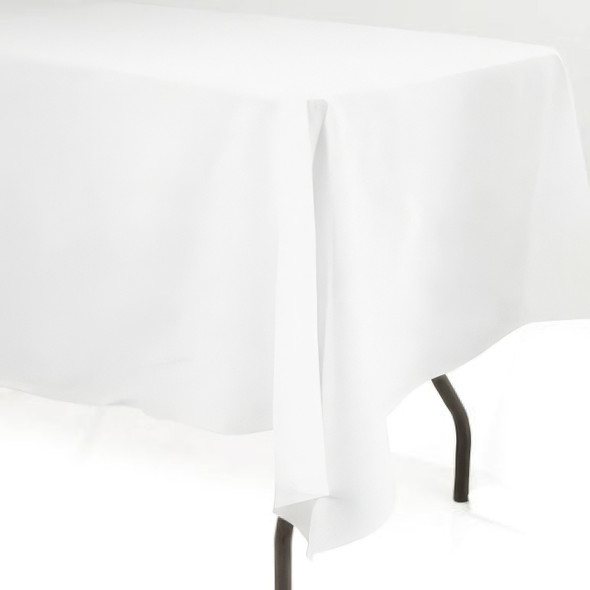Linen Tablecloth White 70in x 108in