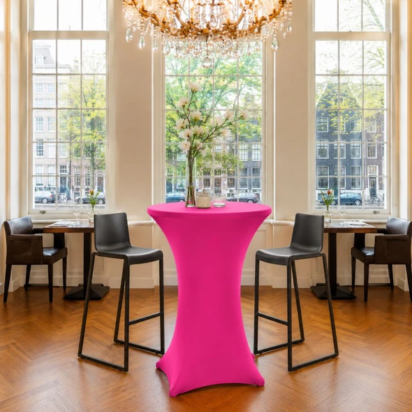 Spandex Pink Pod Table Cover