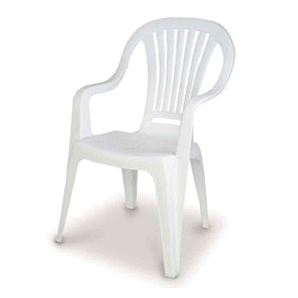 White Plastic Garden Chair