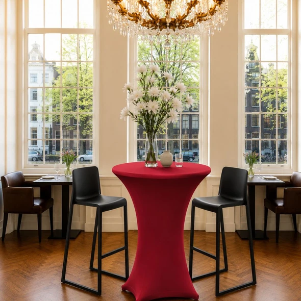 Spandex Red Pod Table Cover