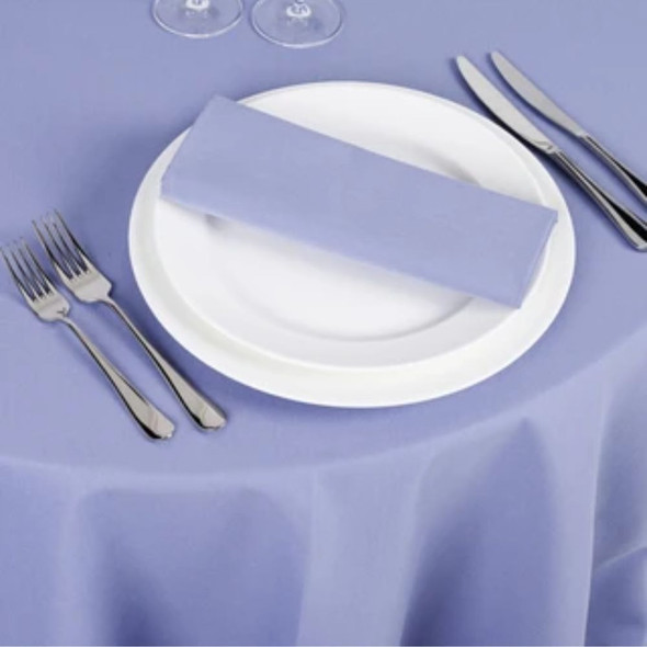 Signature Linen Tablecloth Lavender Round 132in