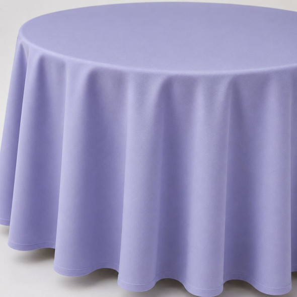 Signature Linen Tablecloth Lavender Round 132in