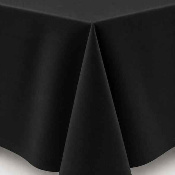 Linen Tablecloth Black 70in x 70in