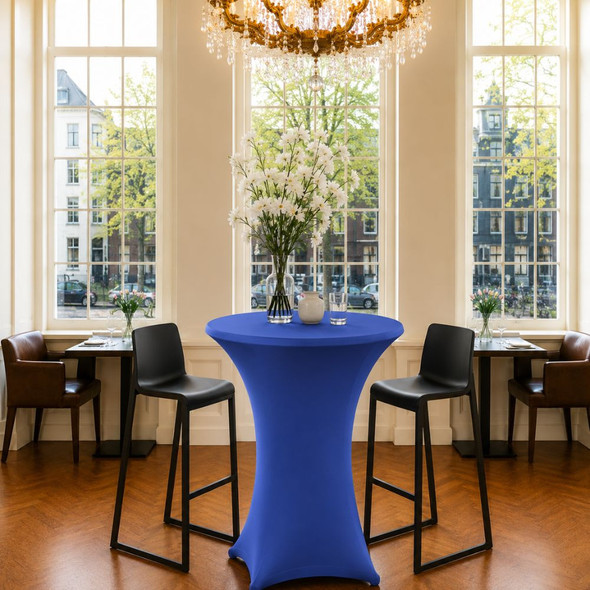 Spandex Royal Blue Pod Table Cover