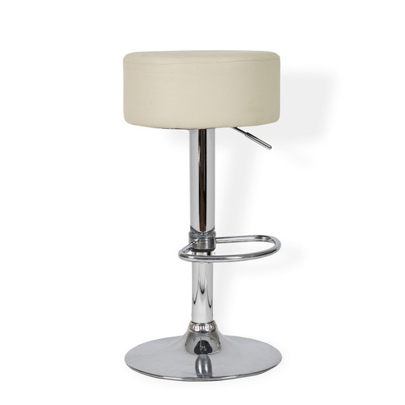 Button Bar Stool White