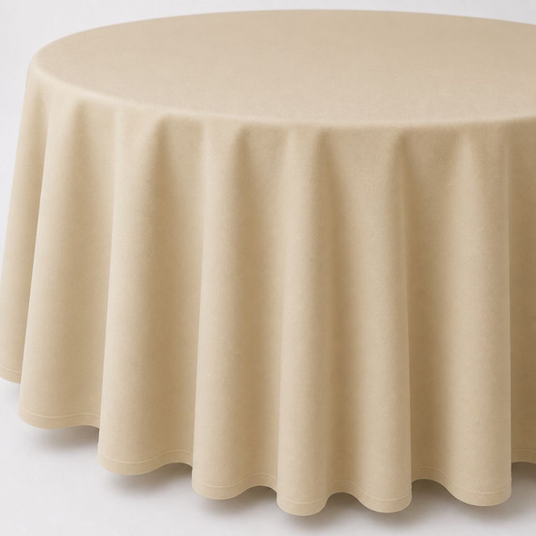 Signature Linen Tablecloth Biscuit Round 132in
