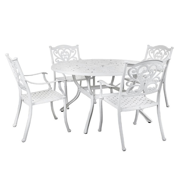 Oxford Silk White 4 Seater Set