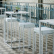 Cube White Bar Stool