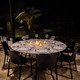 Flow Carrara Silver Marble Effect Round Dining Table