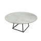 Flow Carrara Silver Marble Effect Round Dining Table