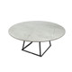 Flow Carrara Silver Marble Effect Round Dining Table - 5.9ft