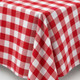 Red Gingham Tablecloth 70in x 144in