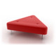 Triangle Ottoman Red