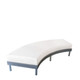 Java Ottoman White Leather