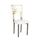 Chameleon Chair Gold & Bronze with Black Legs