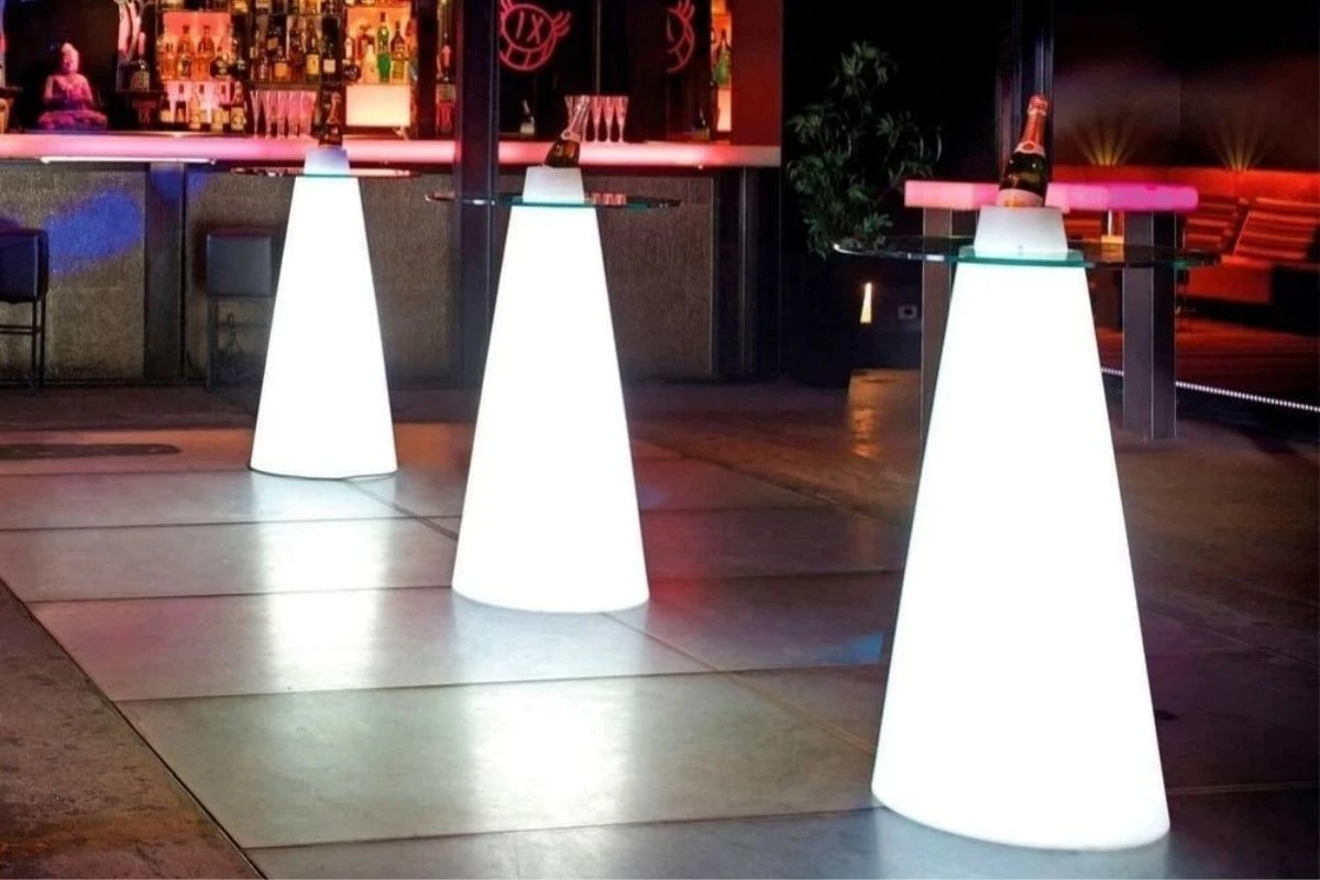 Illuminated furniture available for event hire
