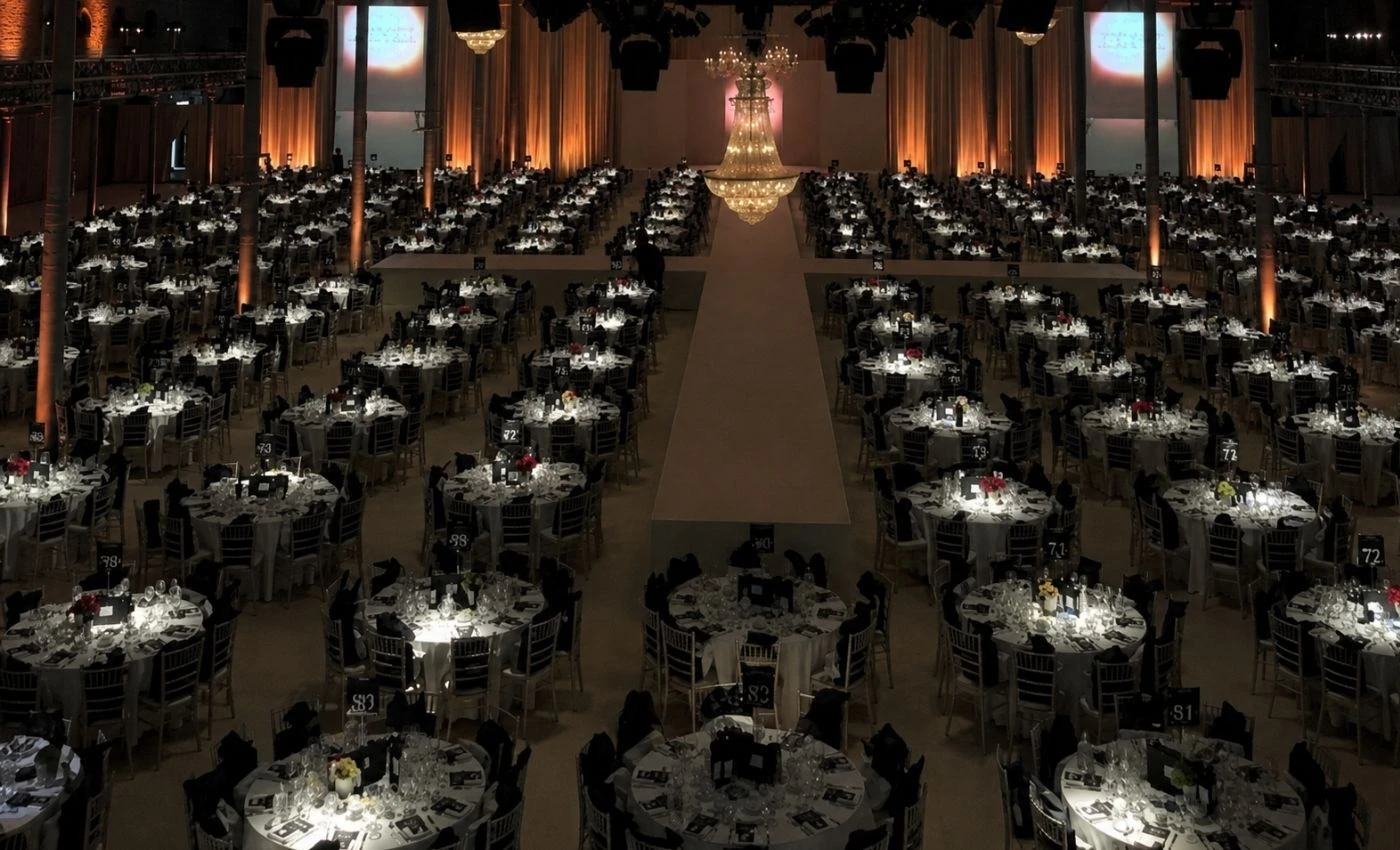 Contemporary furniture arranged for a corporate event