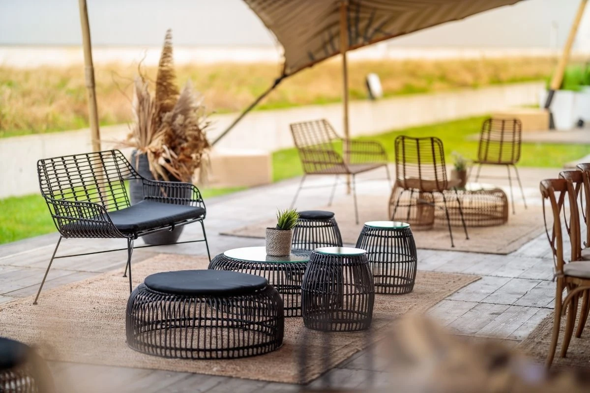 Outdoor event furniture available to hire from HireAll