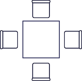 For rectangular tables