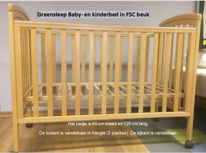 Greensleep Baby- en kinderbed in biologische beuk