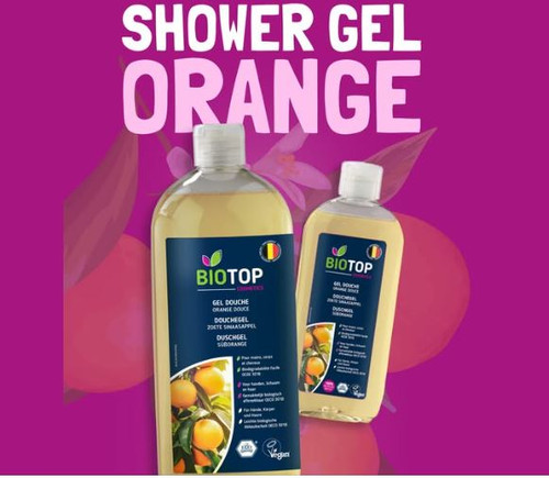 Biotop Douchegelel Sinaasappel met vegan formule en frisse geur voor dagelijks gebruik