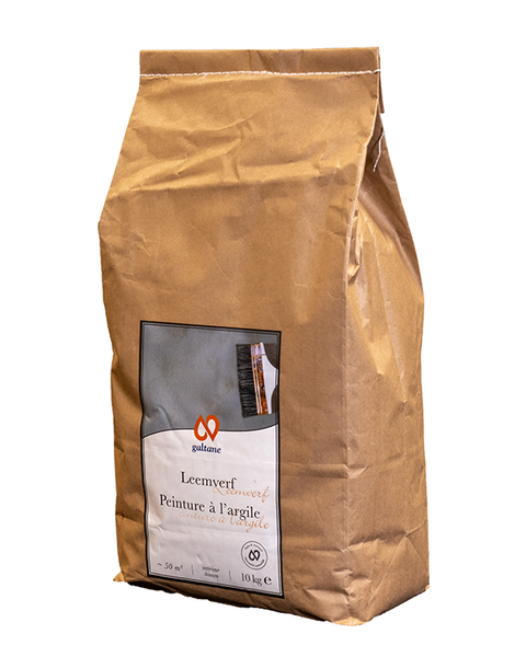 Galtane leemverf 10 kg – natuurlijke kleiverf voor binnenmuren, ecologische verpakking
