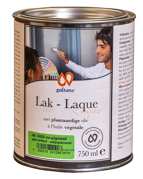 Galtane Lak - Natuurlijk alternatief voor vernis - met KLEURPIGMENT - Hout en metaal - Mat of satijn-glanzend