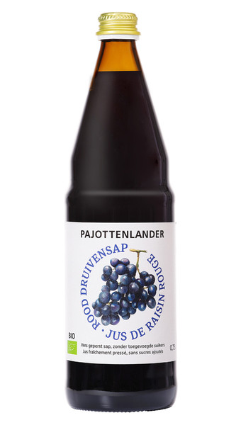Pajottenlander Rood druivensap is een natuurlijke energiedrank door zijn hoog gehalte aan natuurlijke druiven- en vruchtensuiker.