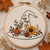 Autumn Floral Witch Hat PDF Pattern Hand Embroidery Pattern, Slow Stitch Digital Download