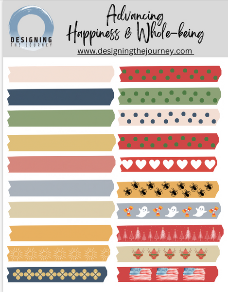 Digital Washi Tape Stickers for GoodNotes (Downloadable)