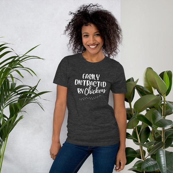 Easily Distracted by Chickens Short Sleeve T-shirt